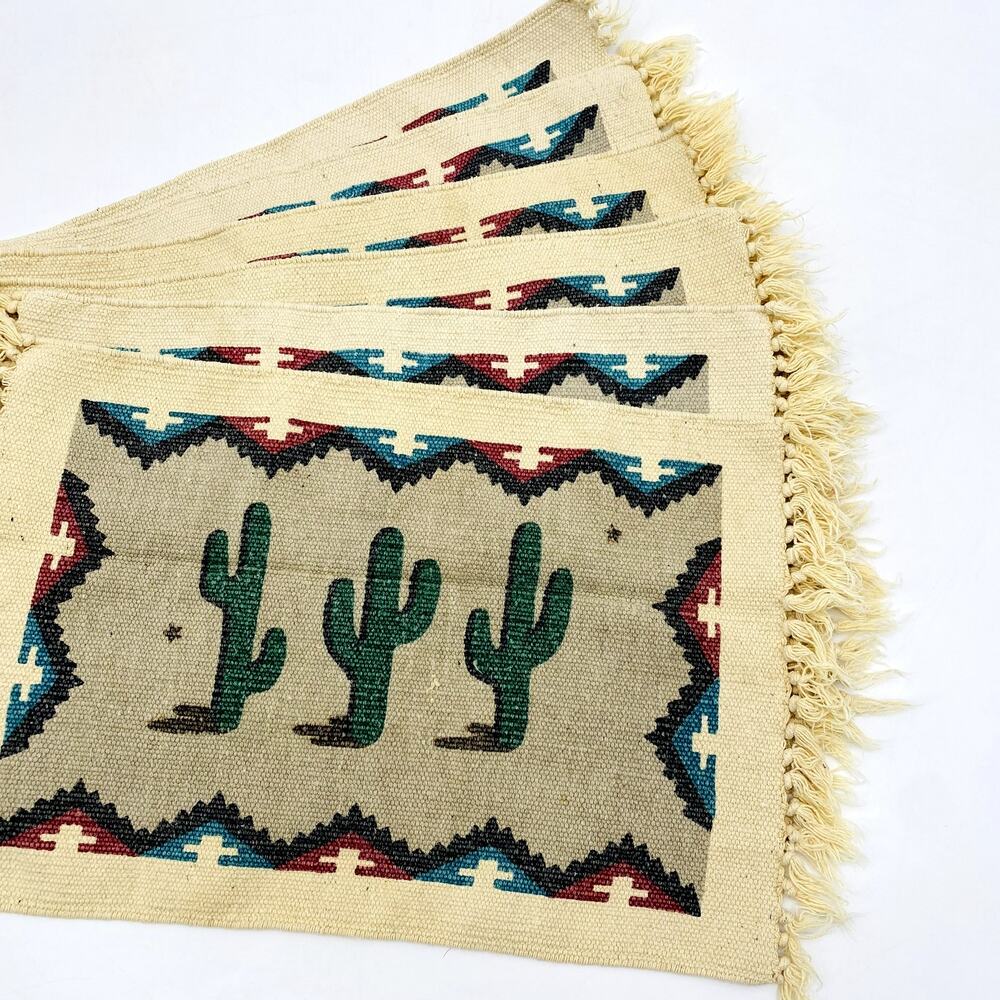 Southwestern tan cactus placemats